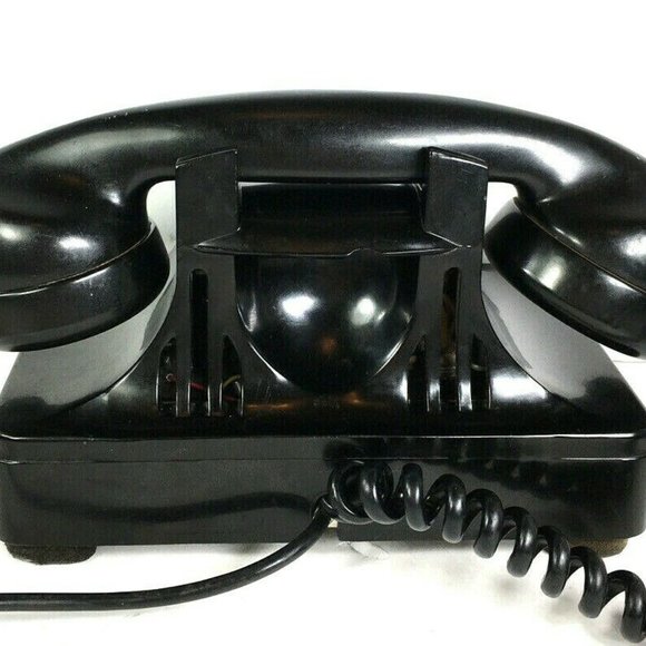 Vtg Black Rotary Desk Phone The North Electric MFG Co-Plug NOT Modern Connection - Picture 2 of 12